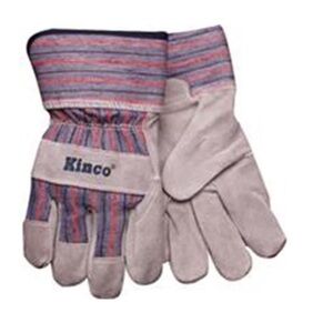 Kinco Kids' Suede Cowhide Palm w/ Safety Cuff, Gray Suede Cowhide, Small 3-6yr